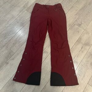 Athleta Maroon and‎ Black Snow Pants